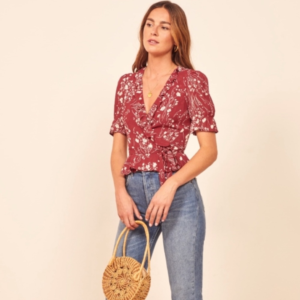 Reformation Caprice Top in Bryce sz SMALL